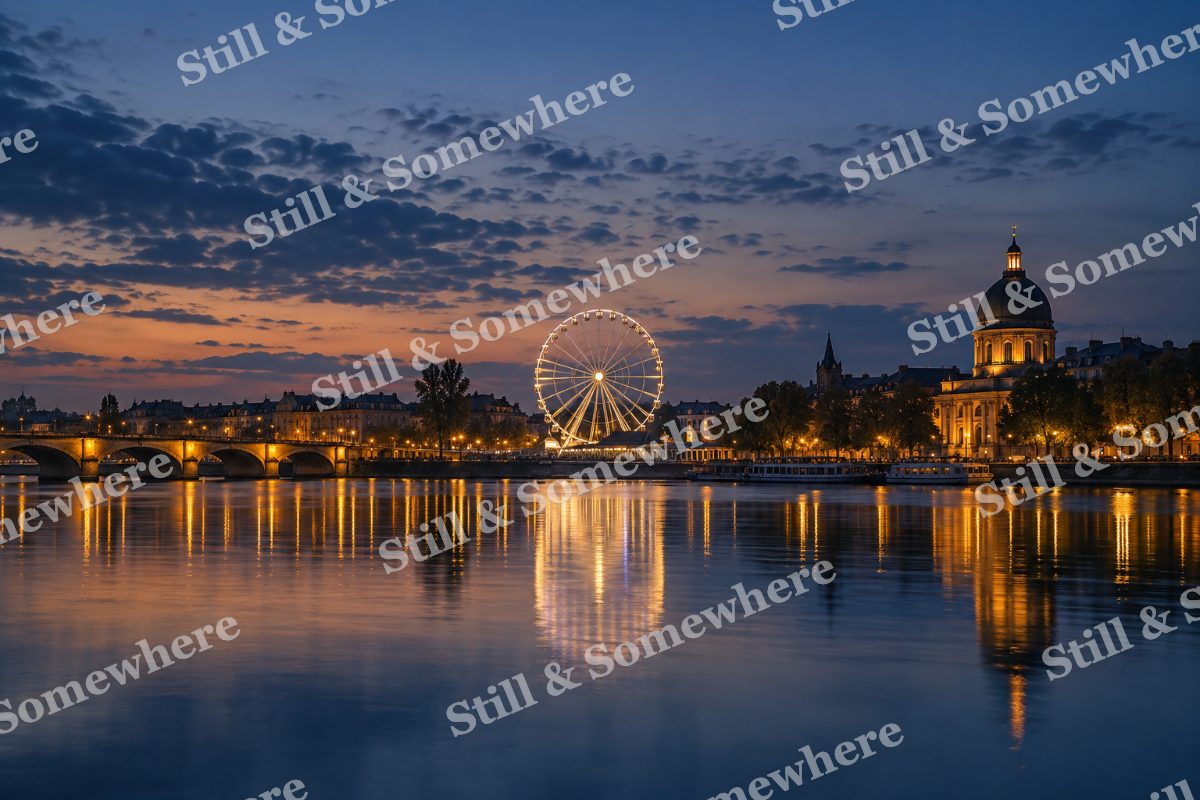 Lights Riverfront Ferris Wheel, original artwork preview