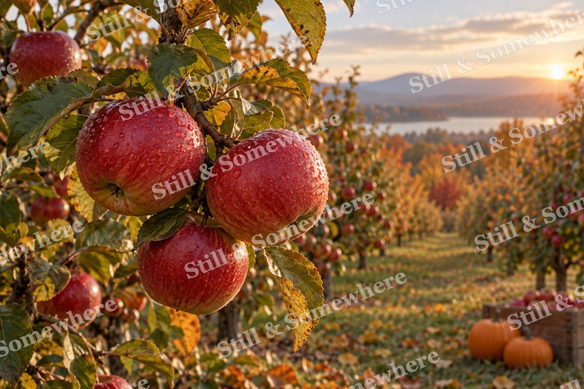 Apple Orchard Morning, original artwork preview