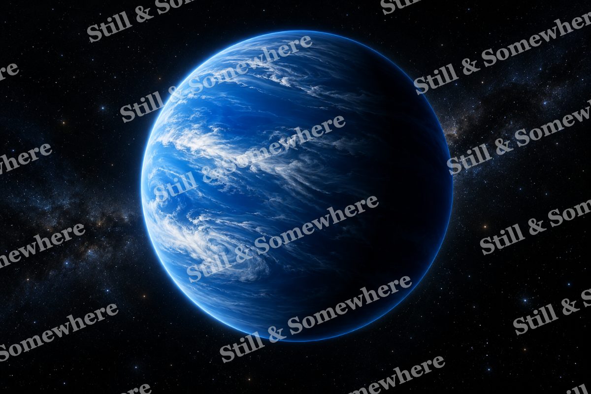 Space 18 Azure Planet Atmosphere, original artwork preview