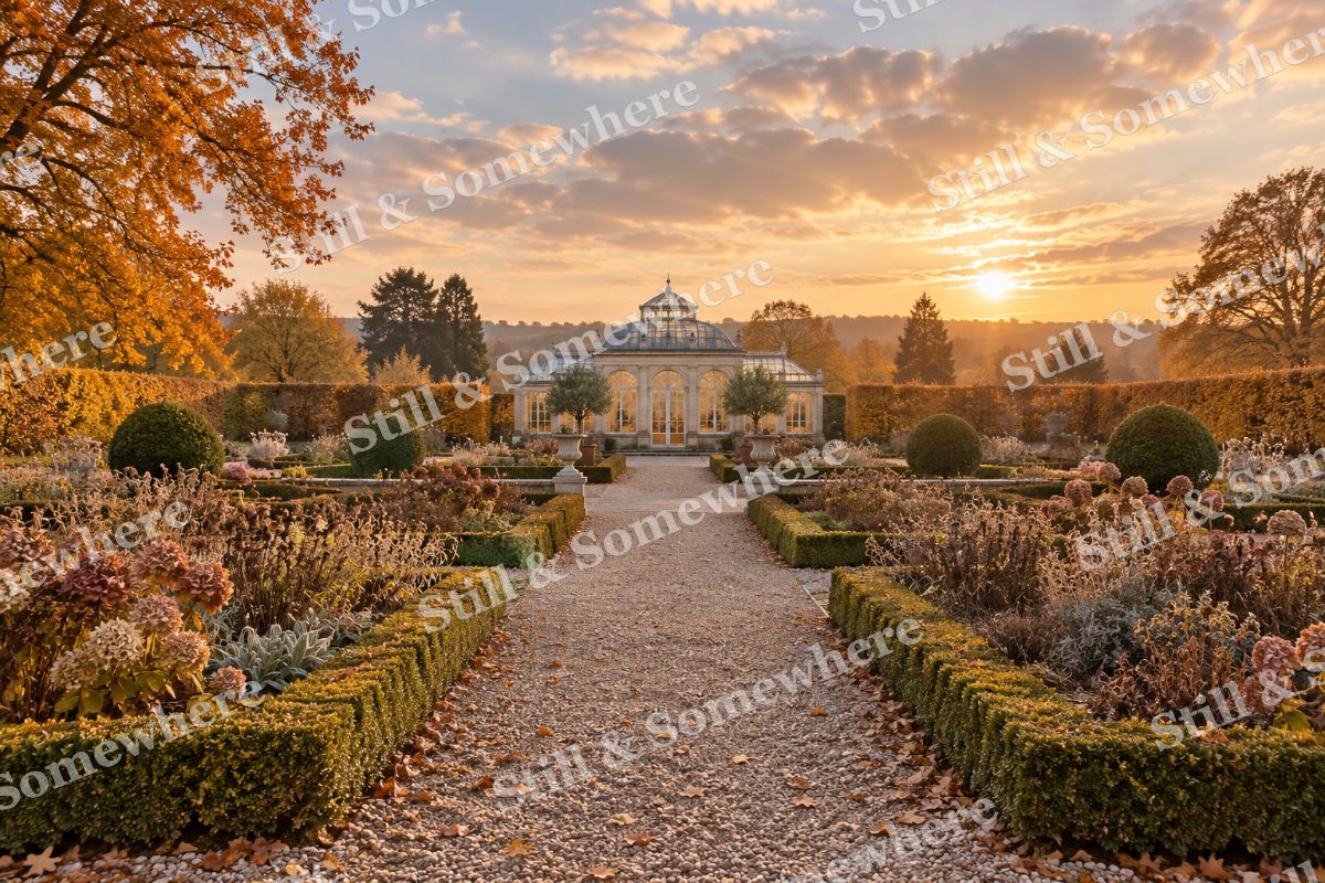 Autumn at the Orangery Garden, original artwork preview
