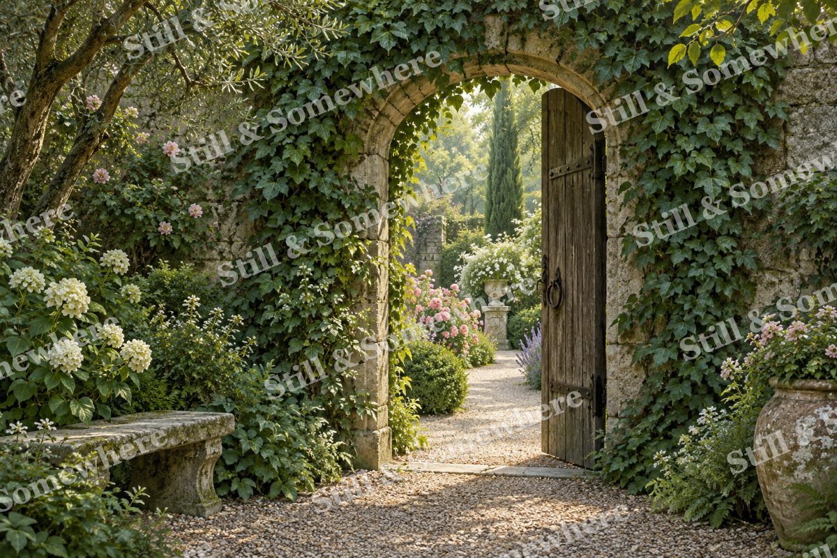 Secret Garden Doorway, original artwork preview