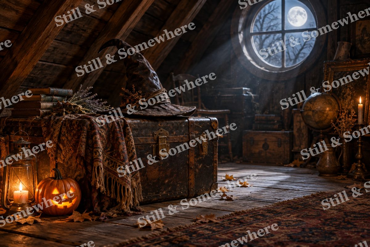 Witch Hat in the Attic, original artwork preview