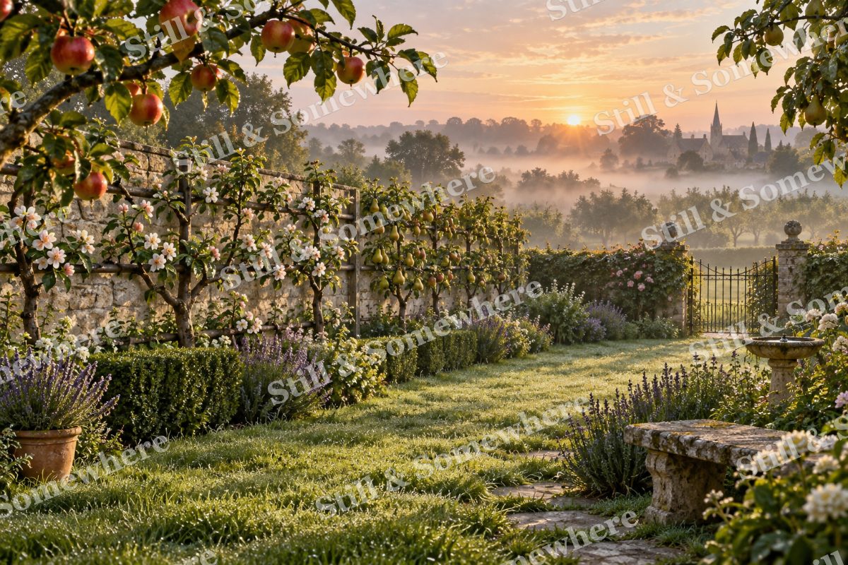 Orchard Garden at First Light, original artwork preview
