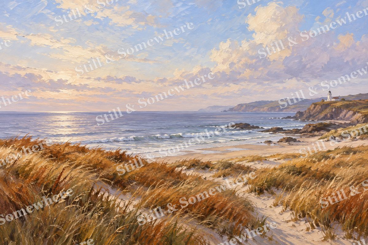 Sea Grass in Autumn Light, original artwork preview