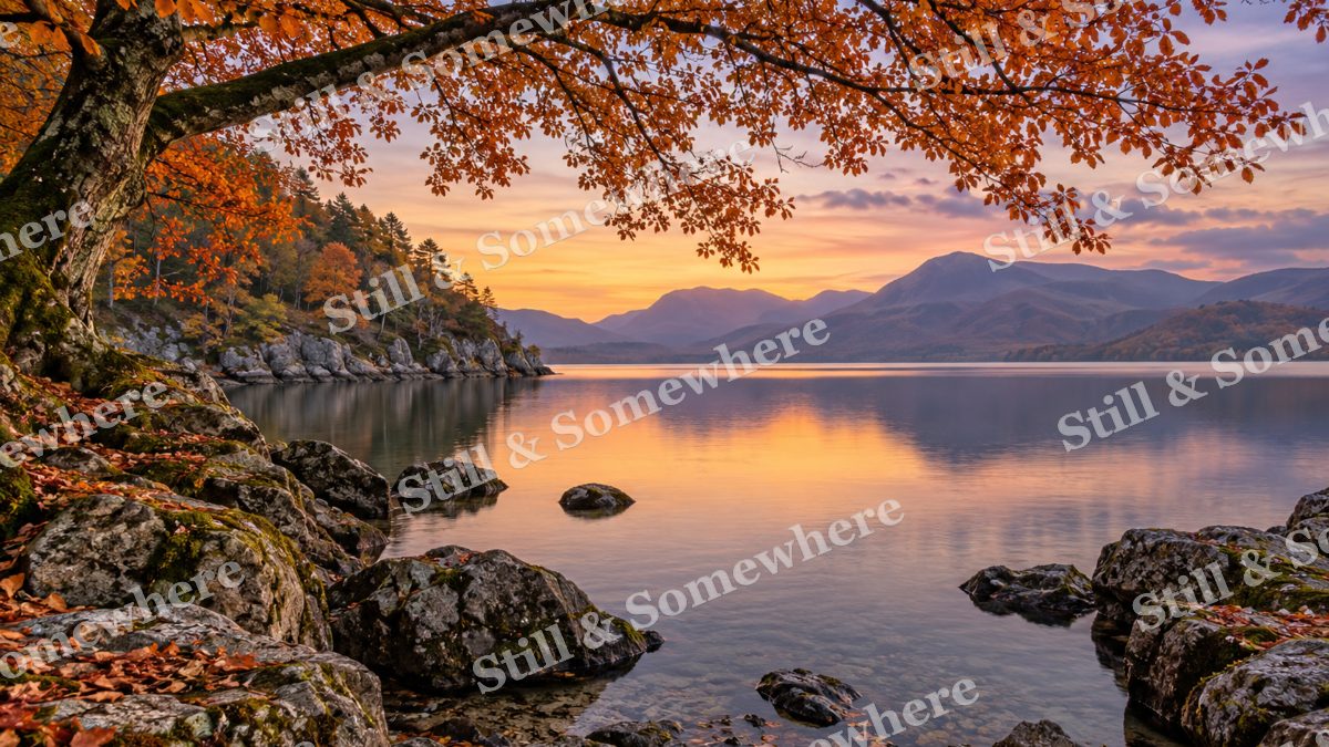 Quiet Coves of October, peaceful landscapes artwork preview