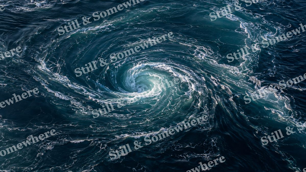 Tidal Whirlpool Overhead, ocean artwork preview