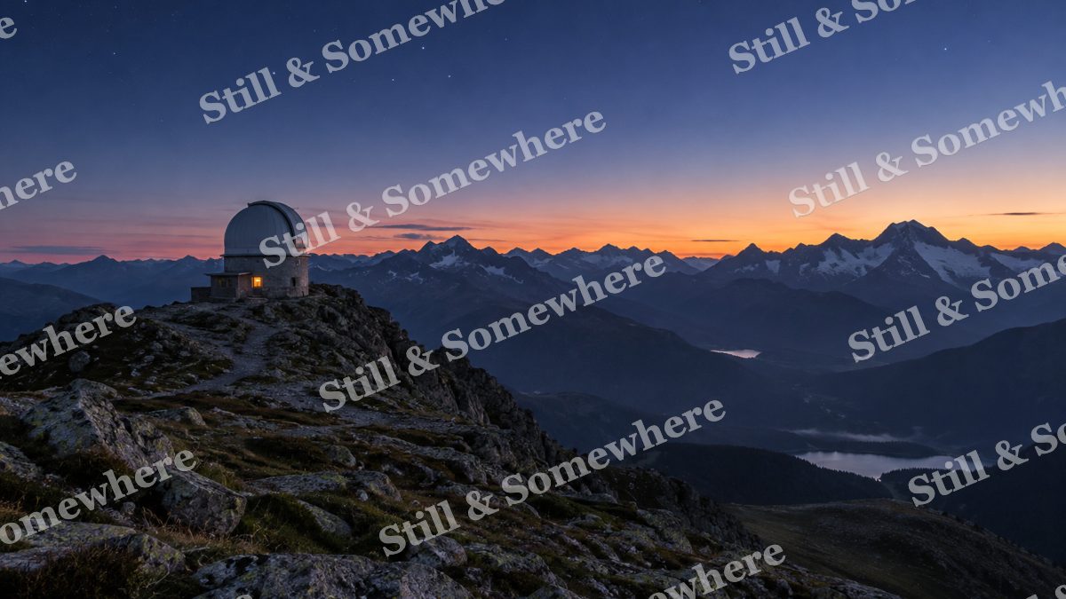 Observatory Twilight, mountains artwork preview