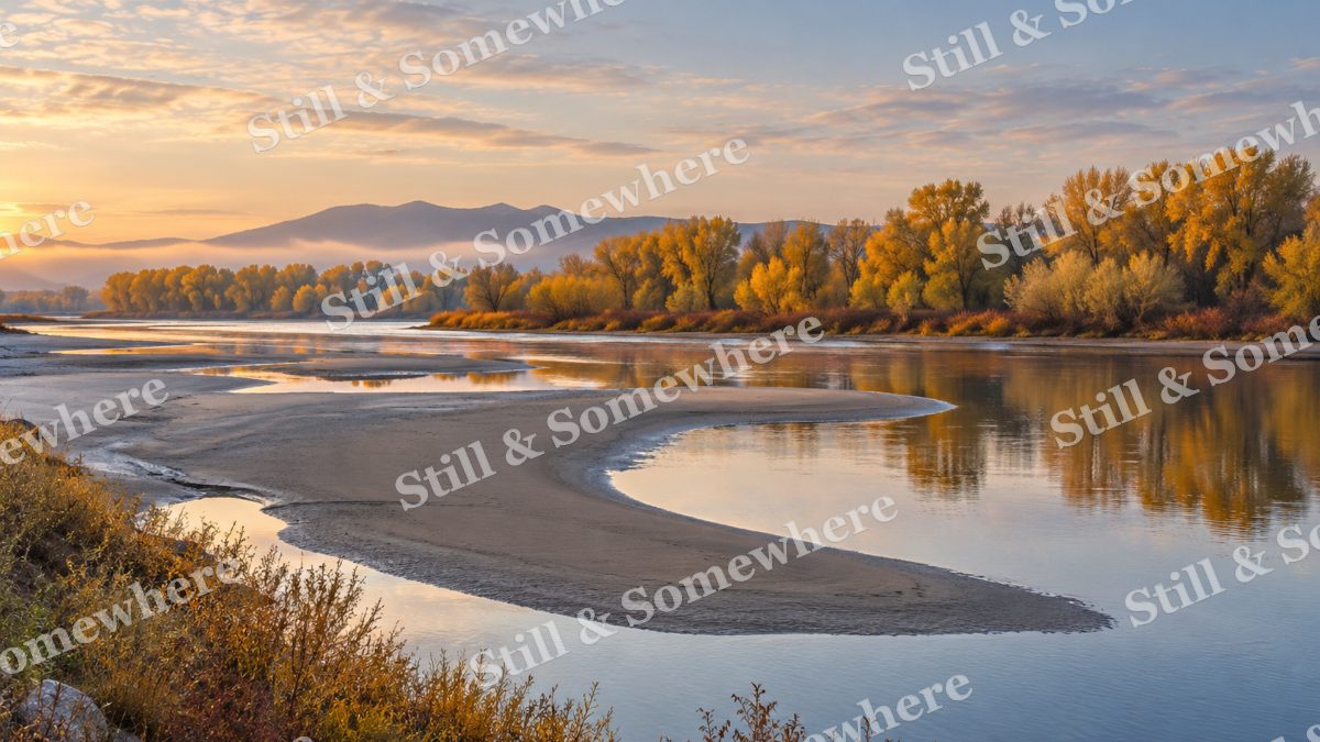 The Long Quiet Sandbar, peaceful landscapes artwork preview