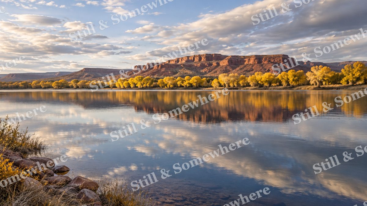 The Far Red Bluff, peaceful landscapes artwork preview