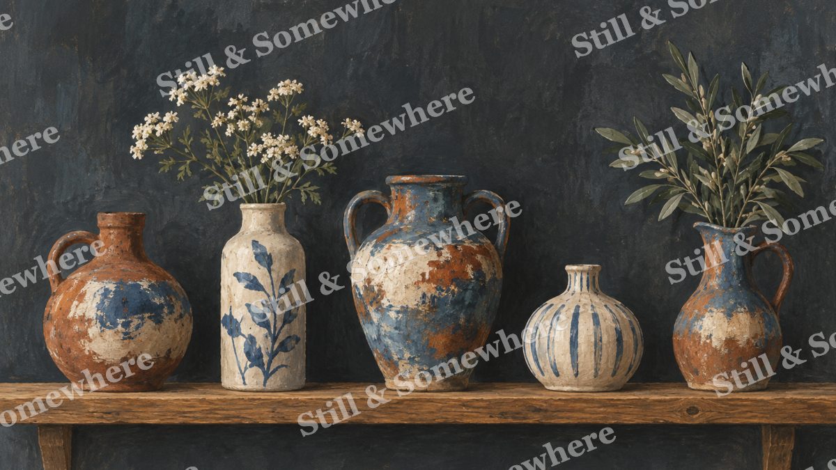 The Potters Shelf, paintings artwork preview