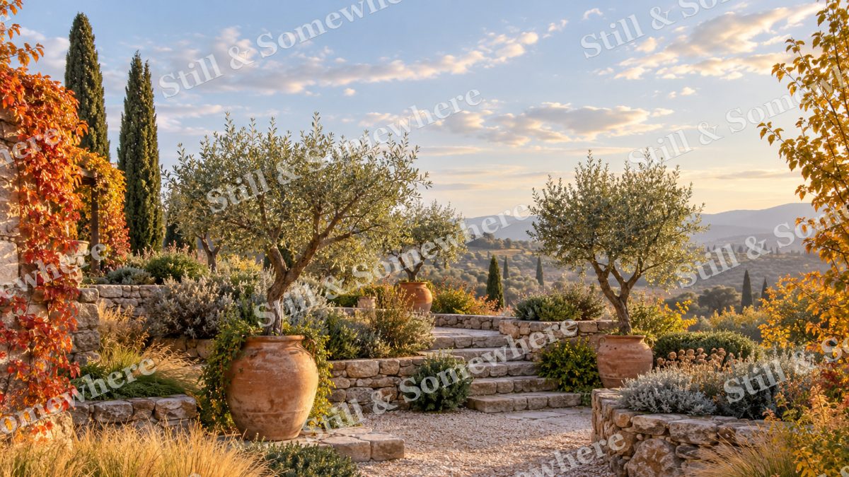 The Terraced Olive Garden, gardens artwork preview