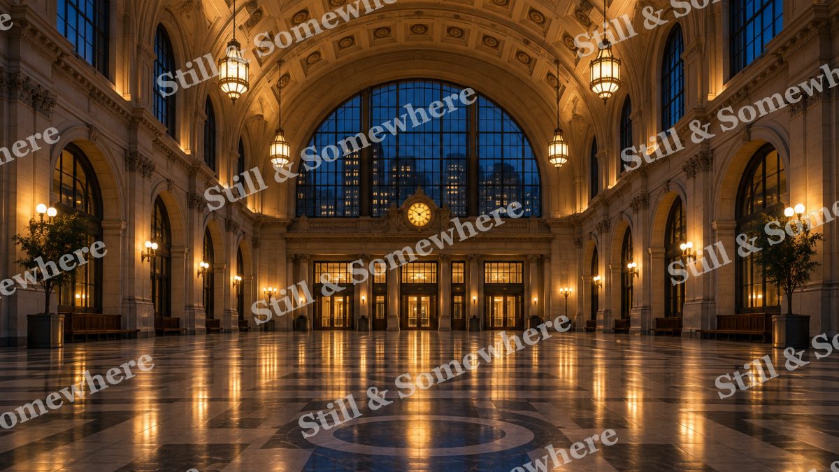 Lights Grand Station Hall, city lights artwork preview