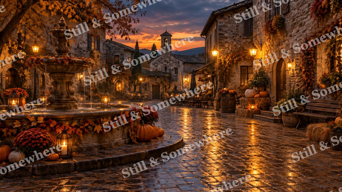 06 Harvest Village Square, halloween artwork preview
