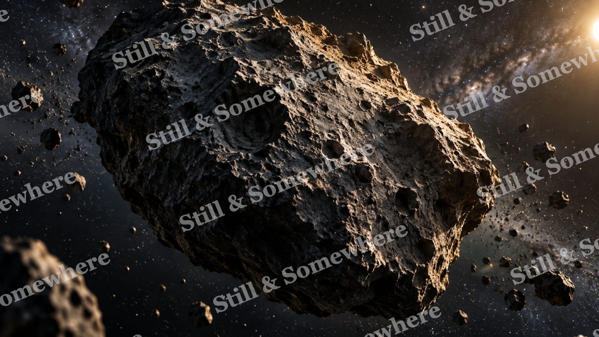 Space 27 Asteroid Sunrise, space artwork preview