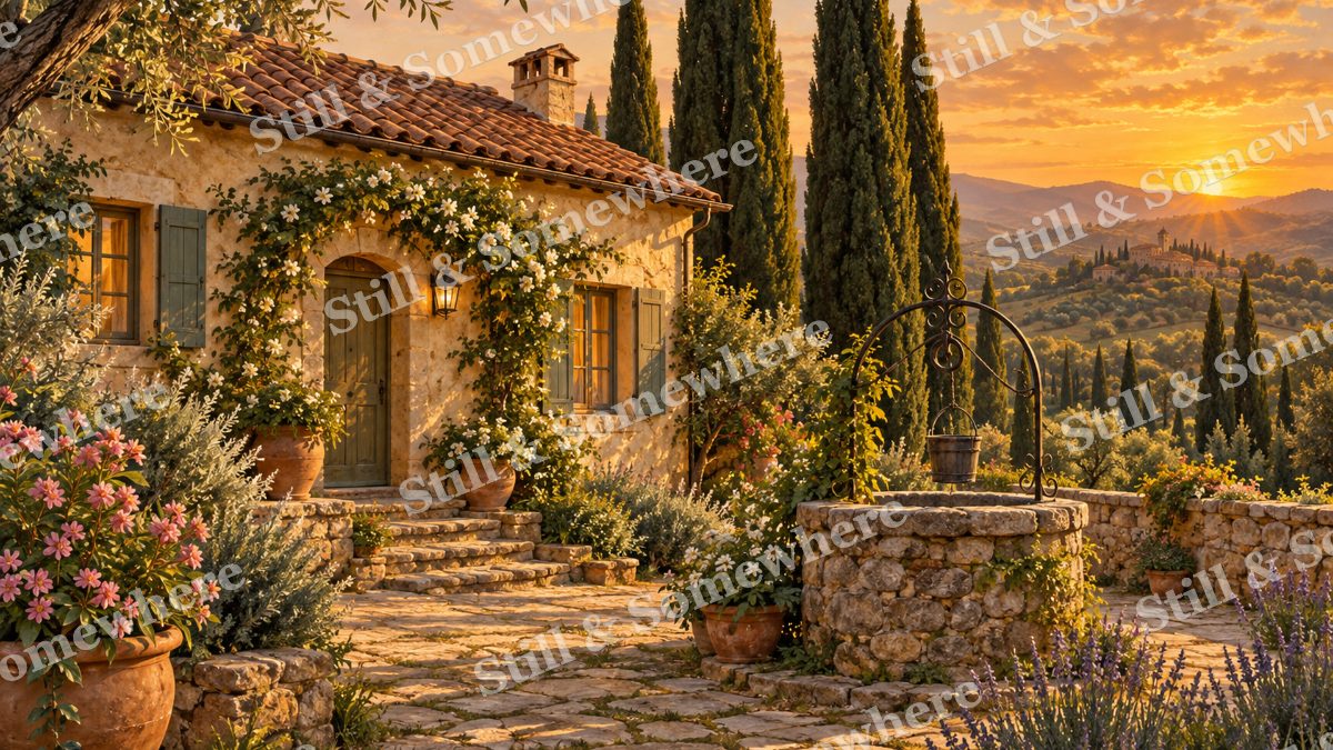 Cypress Cottage by the Old Well, cottages artwork preview