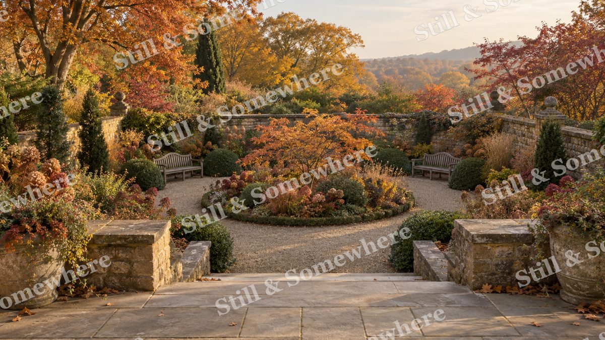 The Sunken Autumn Garden, gardens artwork preview