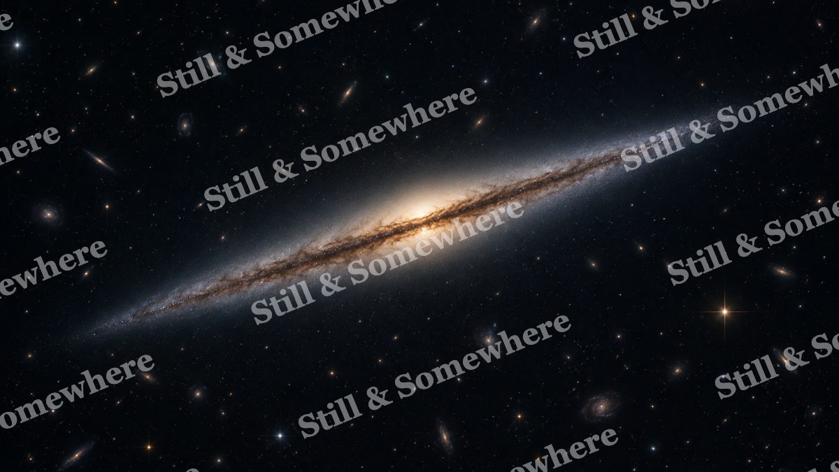 Space 36 Edge On Galaxy, space artwork preview
