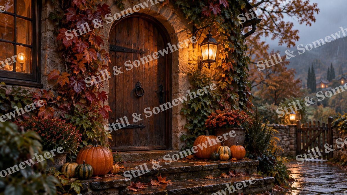 23 Cottage Door In The Rain, halloween artwork preview