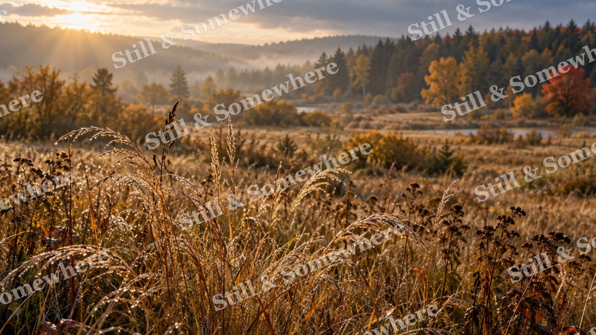 Autumn Meadow after Rain, fall artwork preview