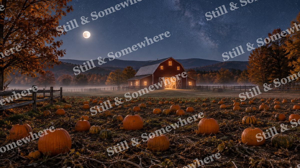 35 Pumpkin Farm Under Stars, halloween artwork preview