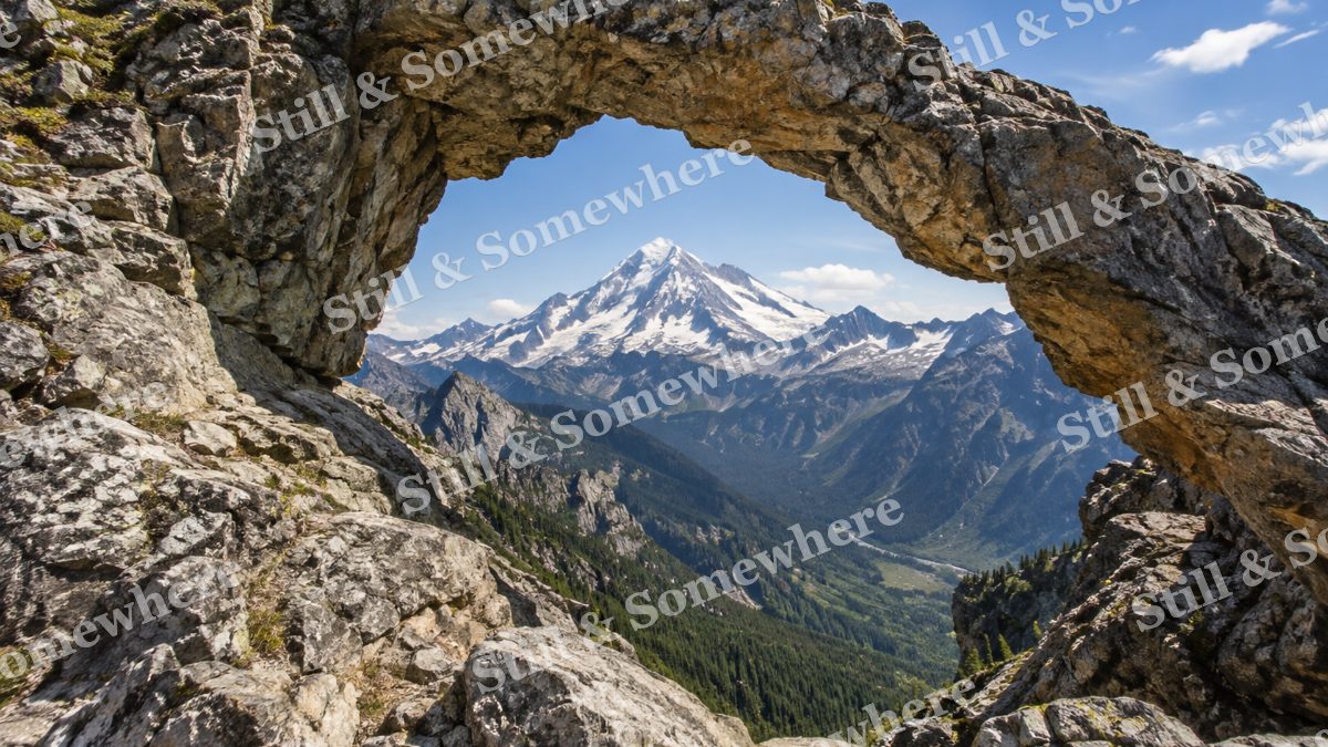 Natural Arch Frame, mountains artwork preview