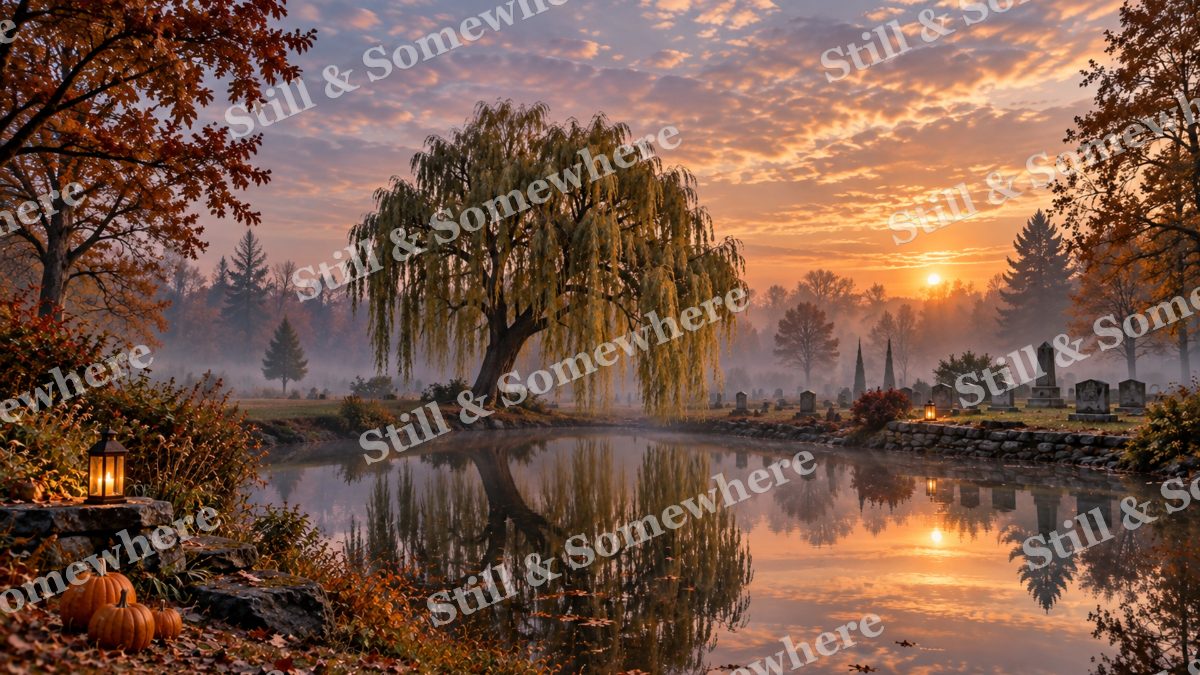 26 Willow Cemetery Pond, halloween artwork preview