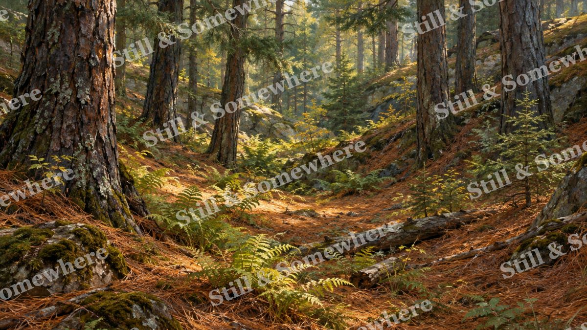 Quiet Hollow beneath the Pines, forests artwork preview