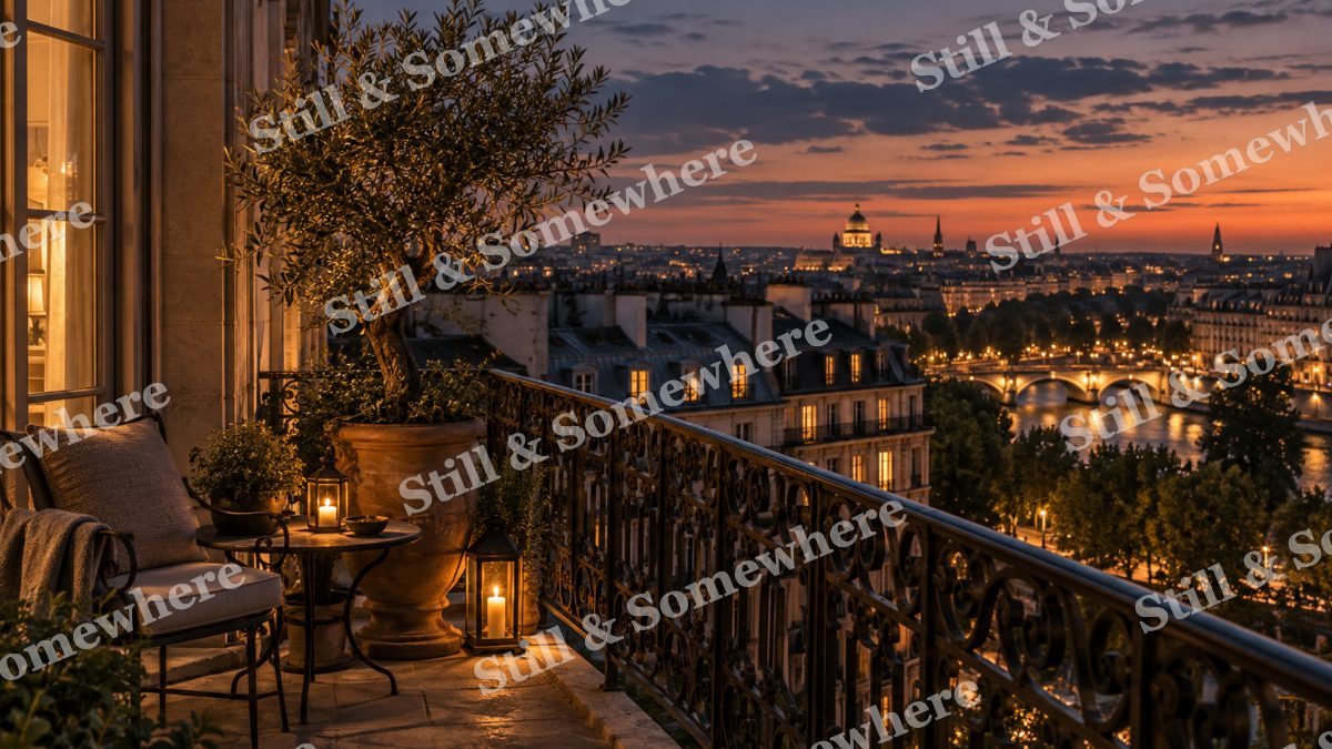 Lights City From a Quiet Balcony, city lights artwork preview