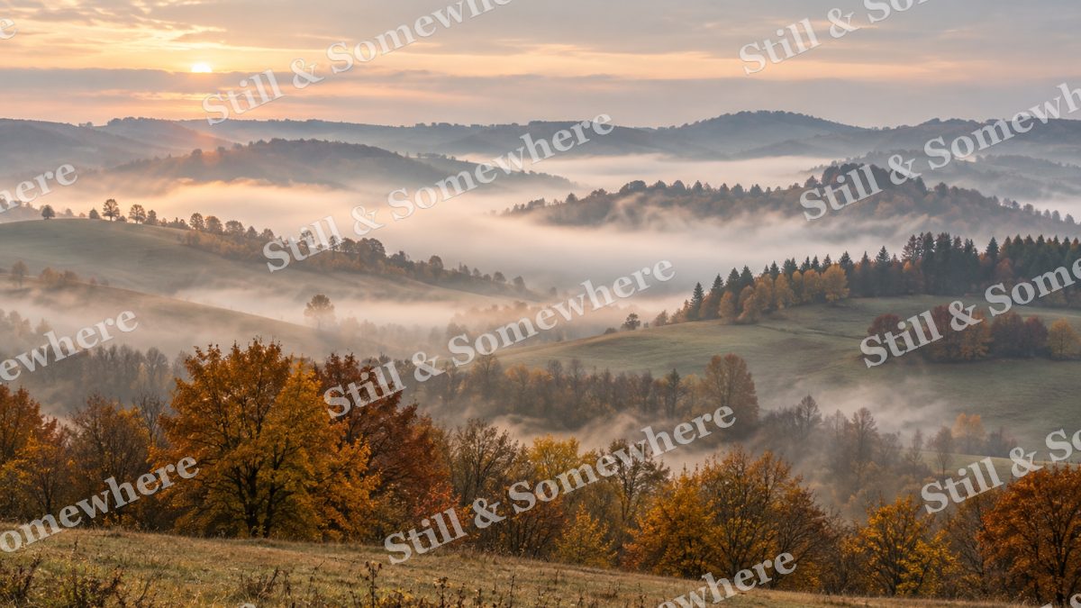 Smoky October Valley, fall artwork preview
