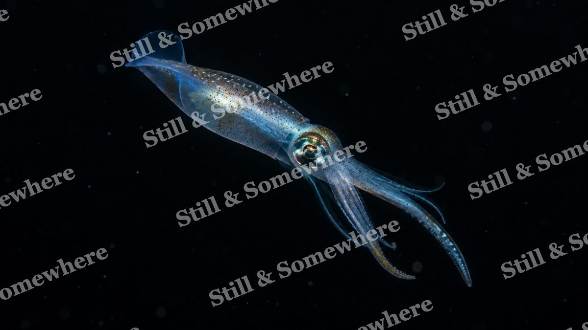 Luminous Deep Sea Squid, ocean artwork preview