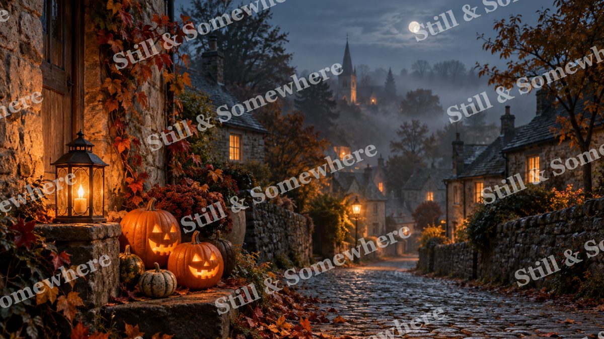 50 Last Lantern On The Village Lane, halloween artwork preview