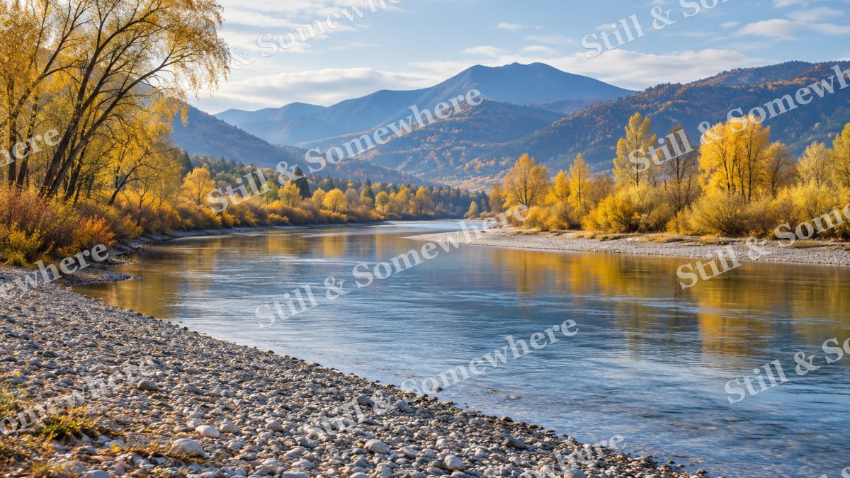 The Wide Willow Bend, peaceful landscapes artwork preview