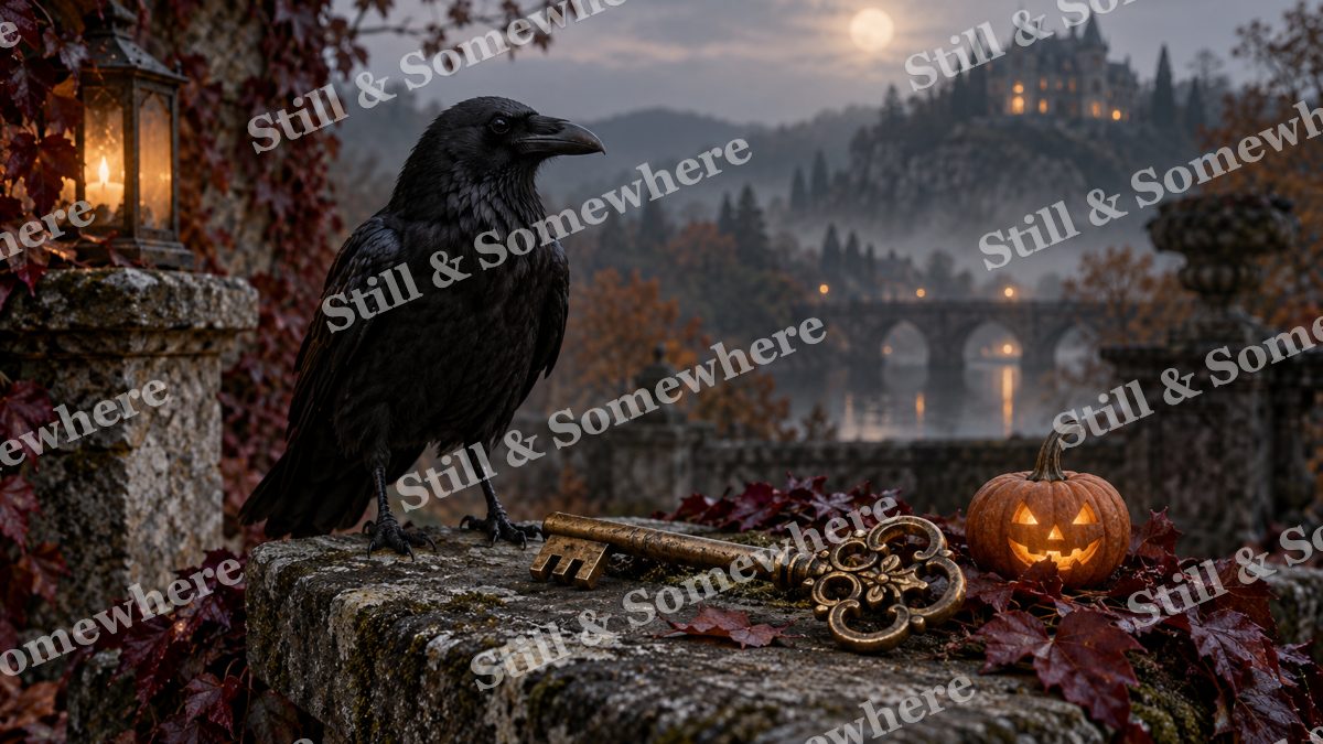 Raven and the Brass Key, halloween artwork preview