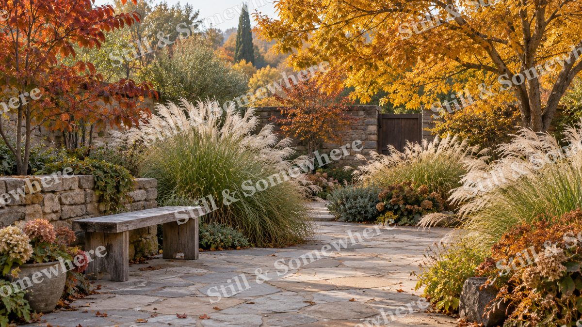 The Silver Grass Courtyard, gardens artwork preview