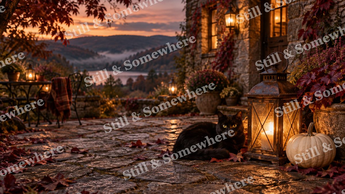 46 Cat And The Amber Lantern, halloween artwork preview