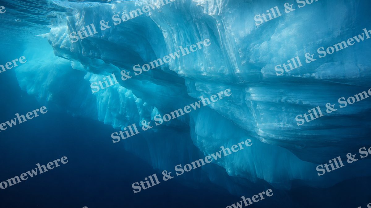 Blue Iceberg Underside, ocean artwork preview
