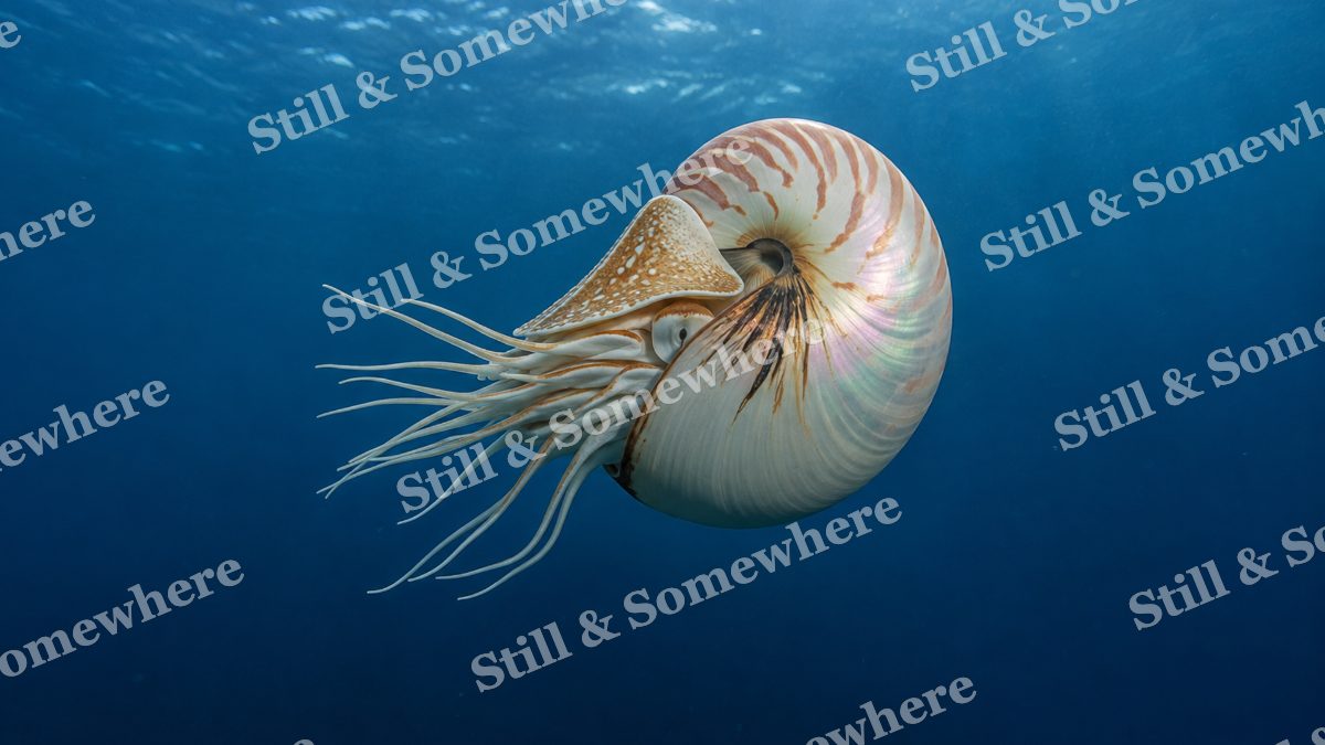 Pearlescent Nautilus, ocean artwork preview