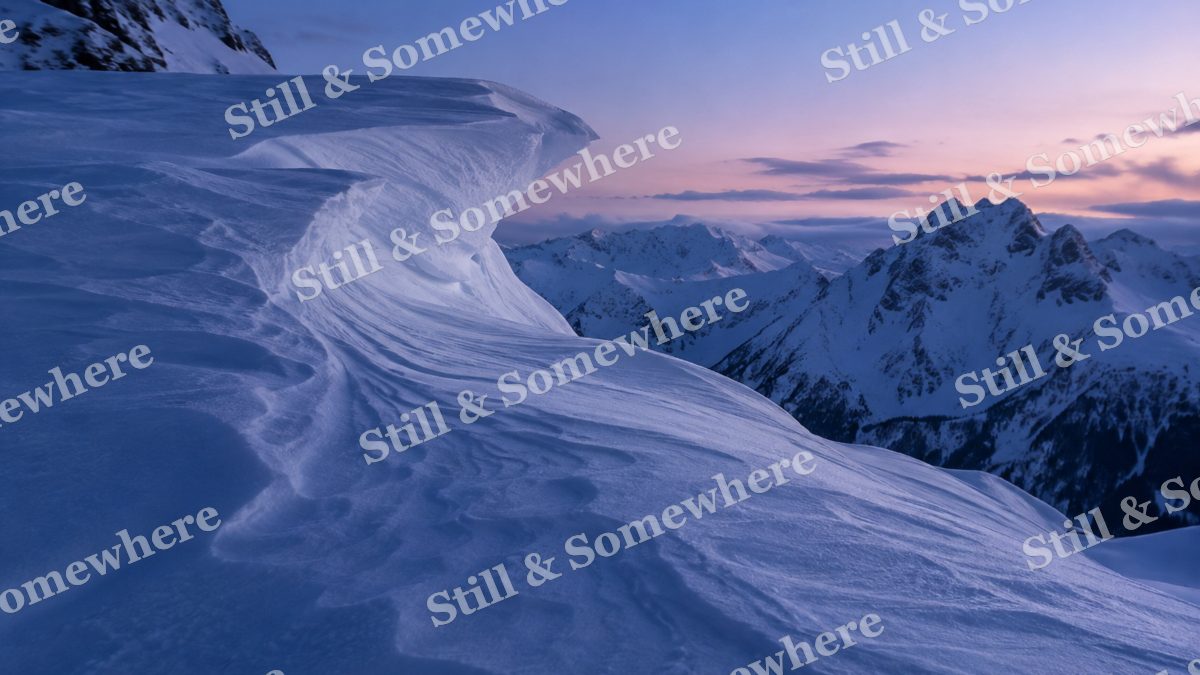 Wind Sculpted Snow Cornice, mountains artwork preview