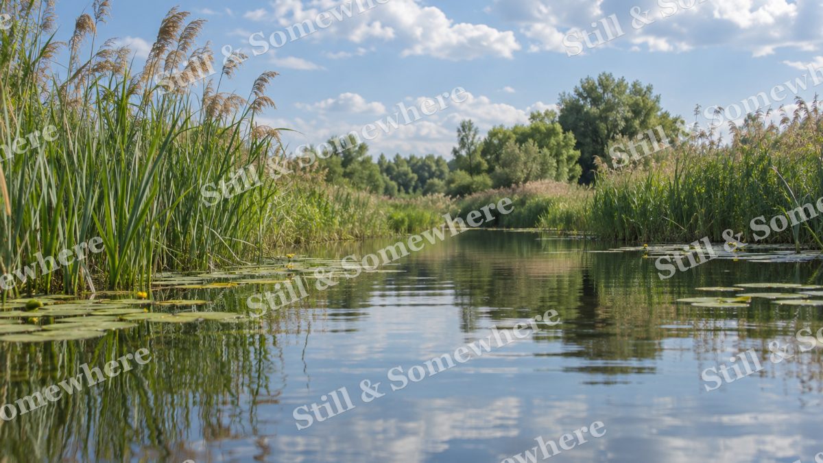 Reeds and Calm Marsh Channel, scenery artwork preview