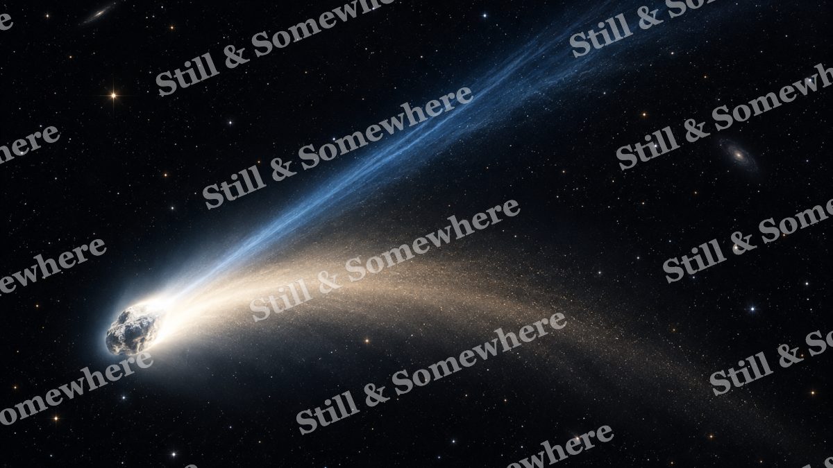 Space 25 Comet Cerulean Tail, space artwork preview