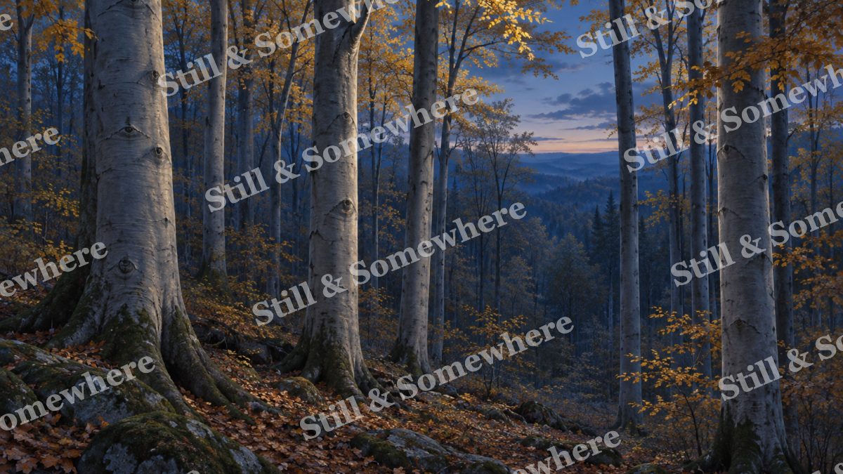 Beech Grove after Sunset, forests artwork preview