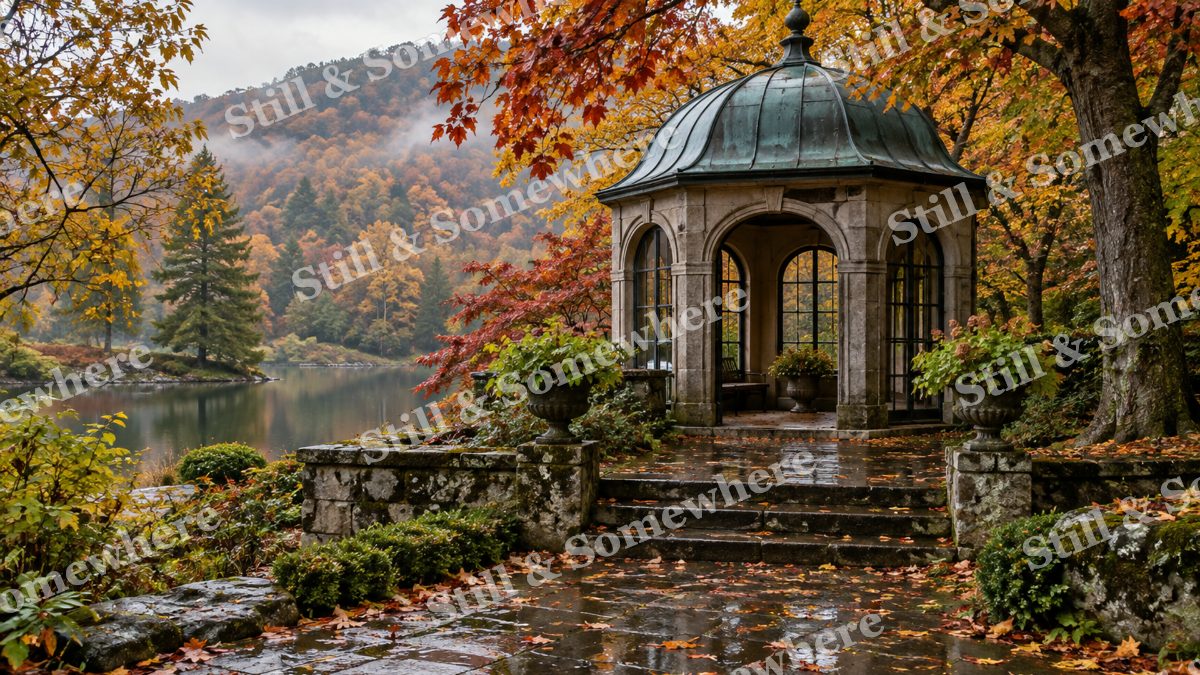 Rain on a Copper Roof, fall artwork preview