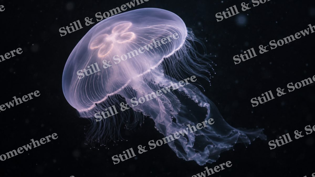 Moon Jellyfish, ocean artwork preview