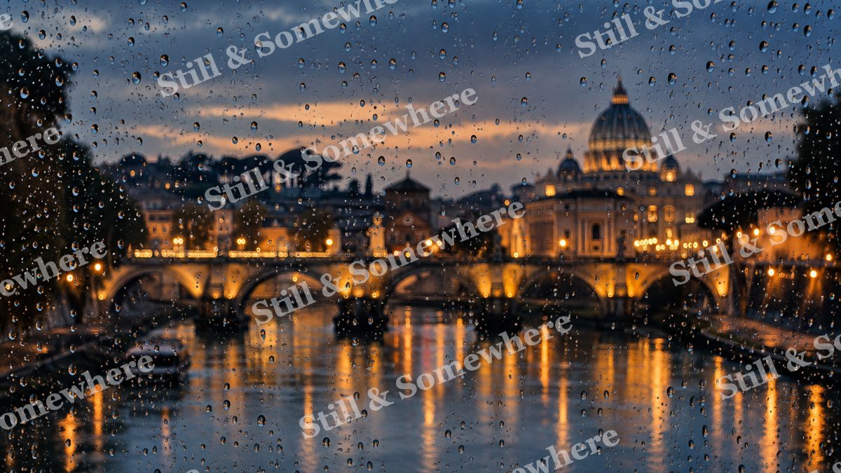 Lights City Rain Through Glass, city lights artwork preview