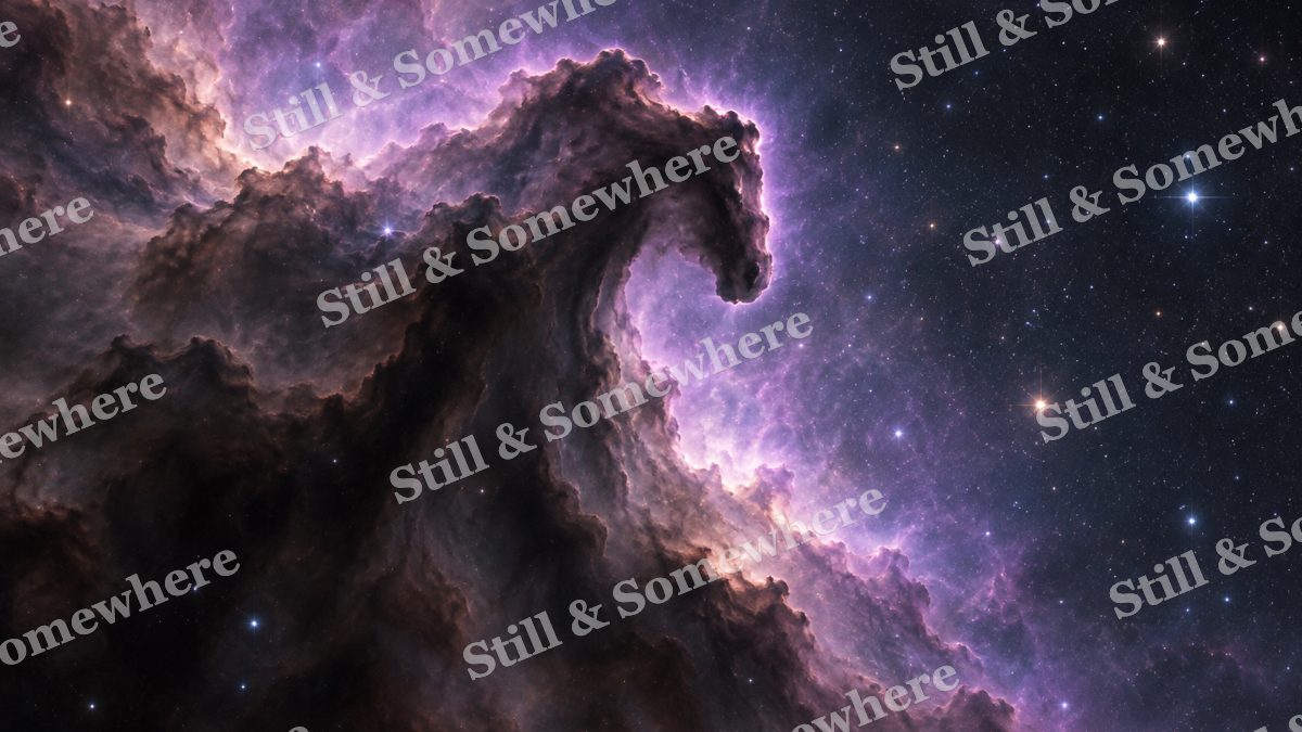 Space 04 Violet Dark Cloud, space artwork preview