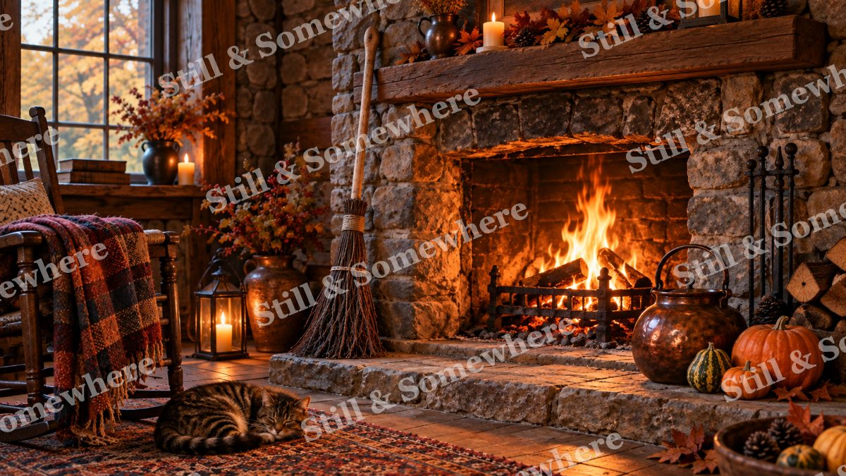 27 Broom By The Hearth, halloween artwork preview