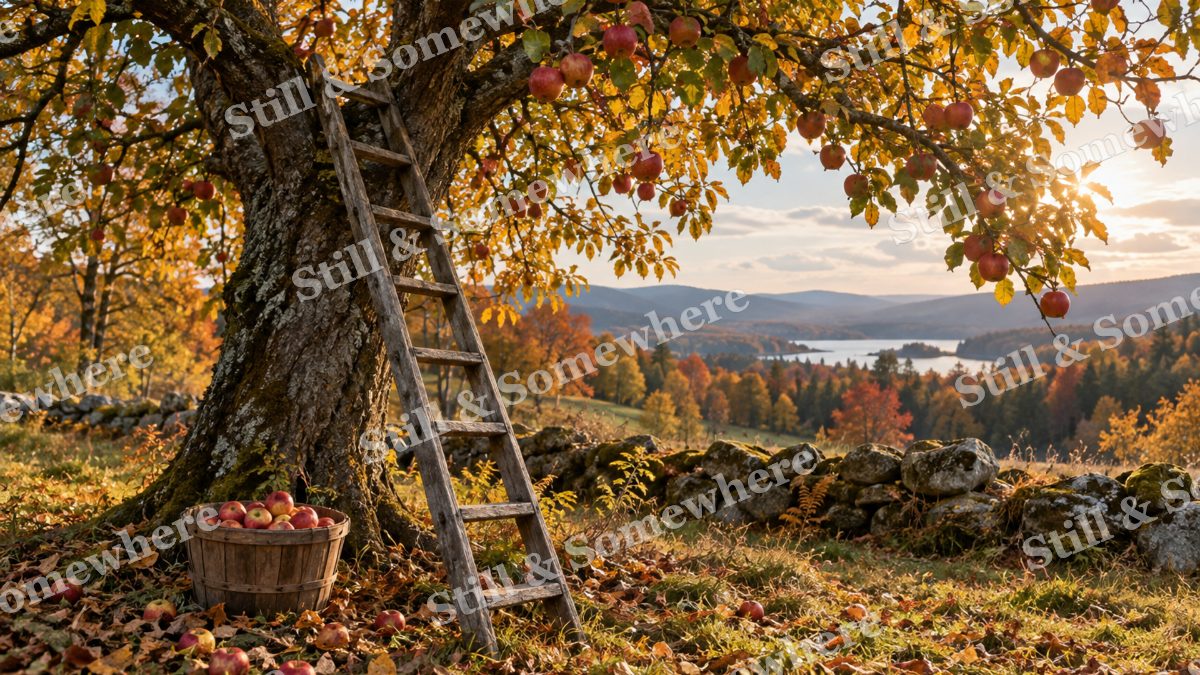 Orchard Ladder at Rest, fall artwork preview