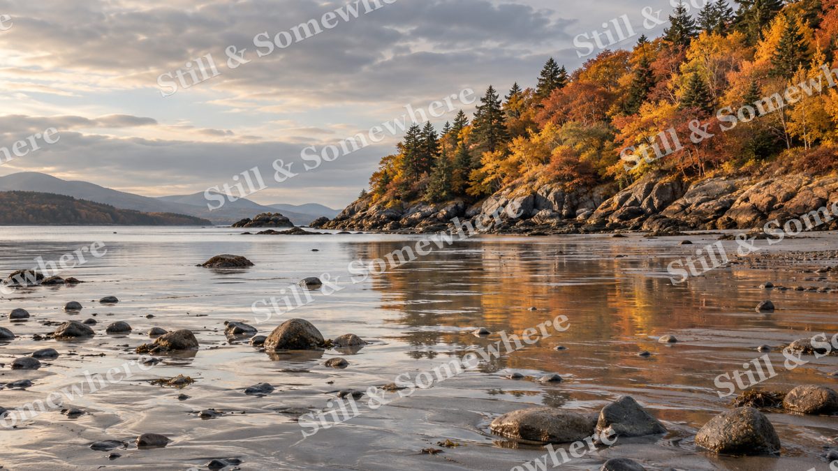 Low Tide at the Copper Headland, peaceful landscapes artwork preview