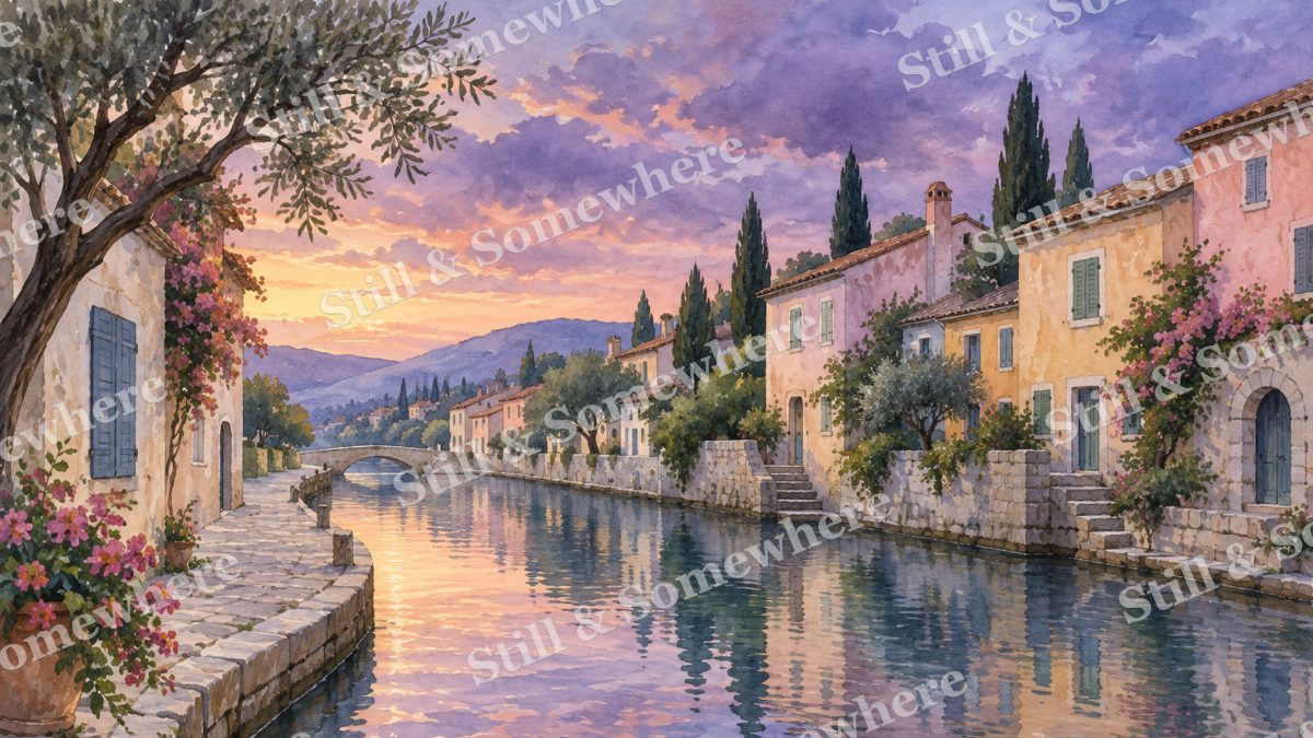 The Lavender Canal, paintings artwork preview