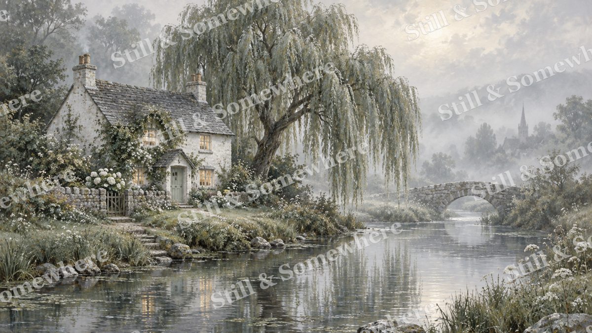 Willow Cottage in Silver Fog, cottages artwork preview